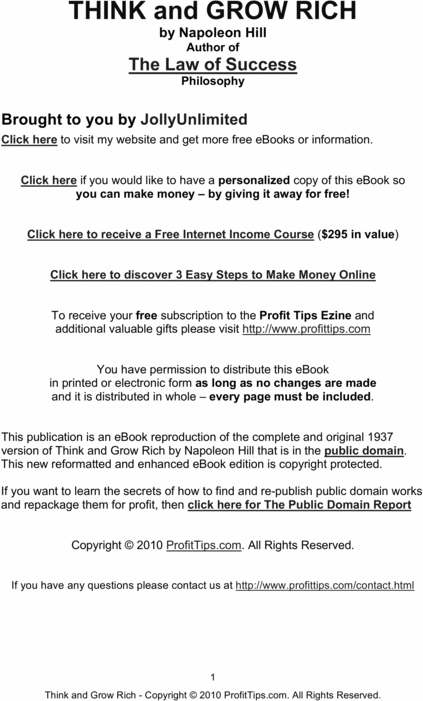 Product picture Think and Grow Rich